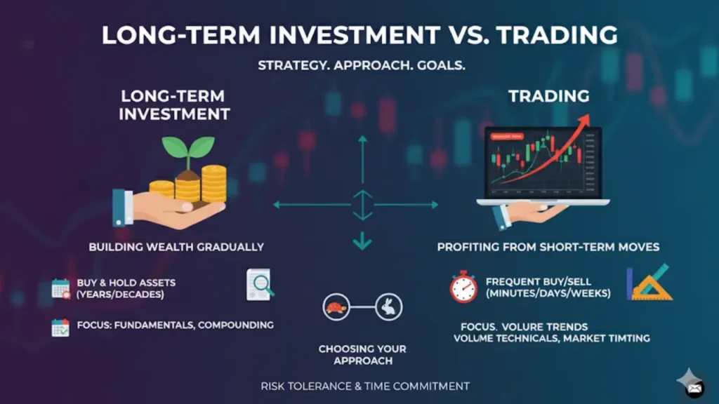 Long-term Investment vs Trading समझना